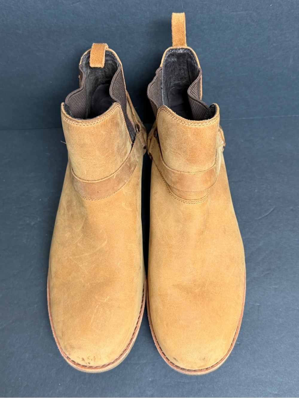 Teva De La Vina Dos Womens 10 Tan  Leather Chelsea Ankle Boots Harness Pull On - Picture 6 of 9